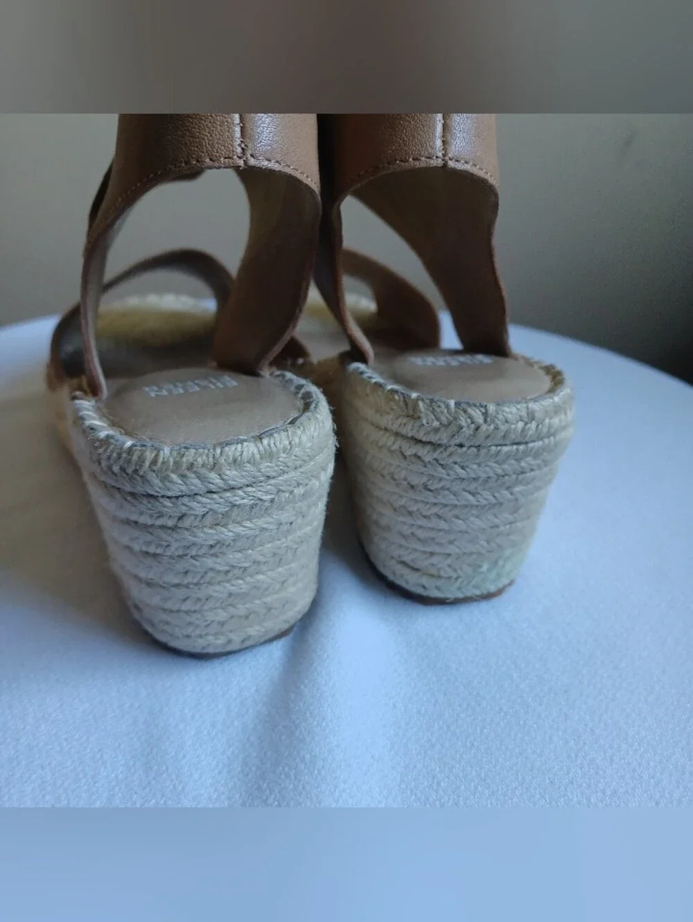 EILEEN FISHER Weslia Espadrille Wedge Sandal In Honey 9.5